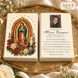 Our Lady of Guadalupe Photo Memorial Prayer Card