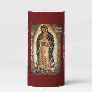 Our Lady of guadalupe Pillar Candle