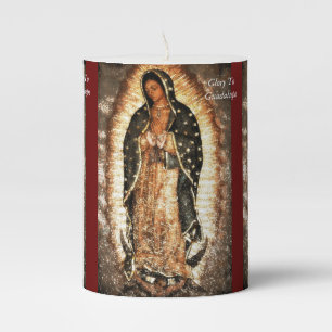 Our Lady of guadalupe Pillar Candle