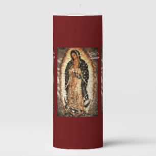 Our Lady of guadalupe Pillar Candle