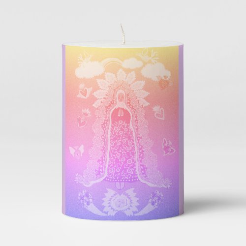 Our Lady of Guadalupe  Pillar Candle