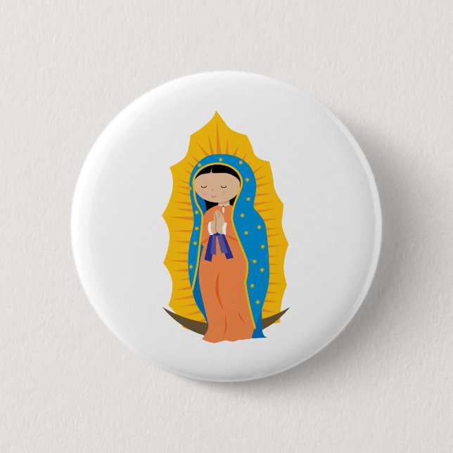 Our Lady of Guadalupe Pinback Button (Front)
