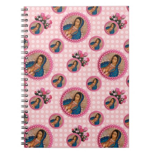 Our Lady of Guadalupe Pink Roses  Notebook