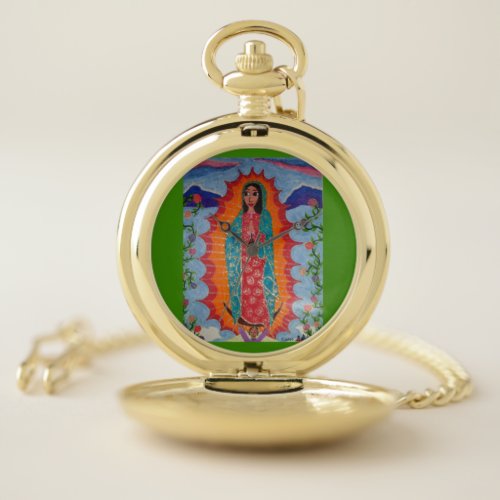 Our Lady of Guadalupe Pocket Watch