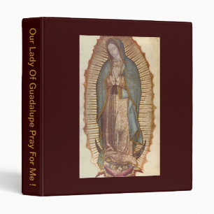 OUR LADY OF GUADALUPE PRAY FOR ME ! 3 RING BINDER