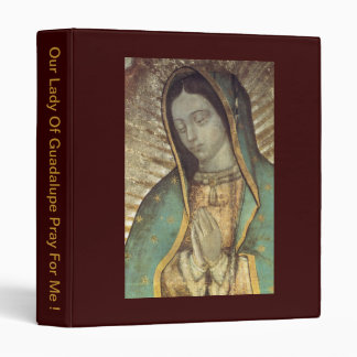 OUR LADY OF GUADALUPE PRAY FOR ME ! BINDER