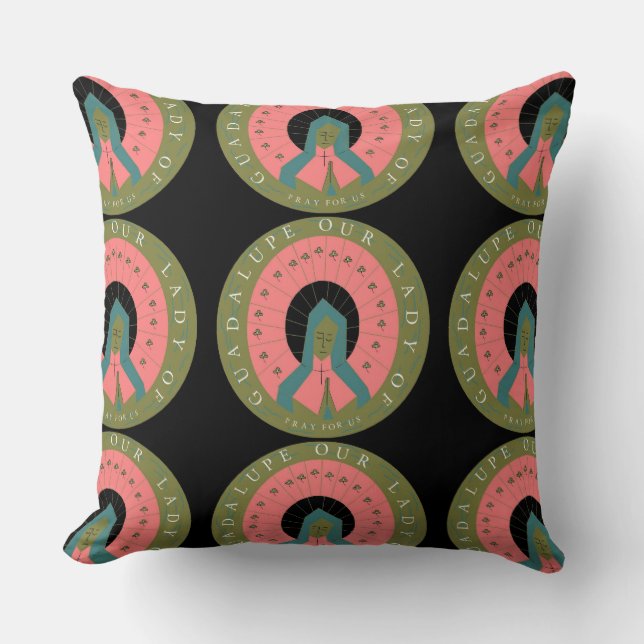Our Lady Of Guadalupe Pray For Us Throw Pillow (Front)