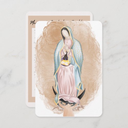 Our Lady of Guadalupe Prayer Card 