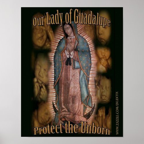 OUR LADY OF GUADALUPE PROTECT THE UNBORN POSTER
