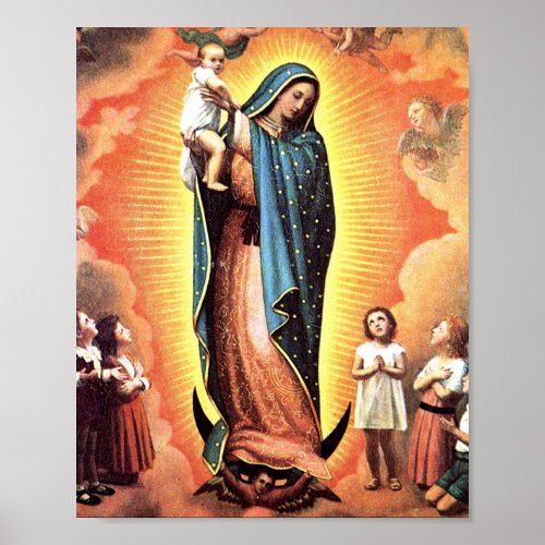 Our Lady Of Guadalupe Protectress Of The Unborn Poster