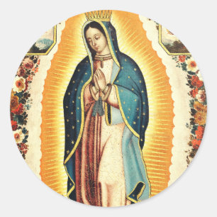Our Lady Of Guadalupe Radiant Art Classic Round Sticker