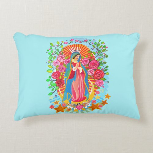 Our Lady of Guadalupe Rectangular Throw Pillow