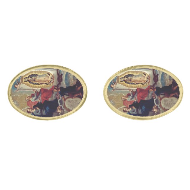 Our Lady of Guadalupe | Religious Catholic  Cufflinks (Front)