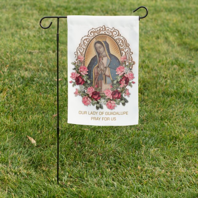 Our Lady of Guadalupe Religious Virgin Mary Garden Flag (In SItu)