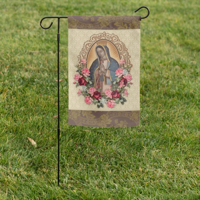 Our Lady of Guadalupe Religious Virgin Mary Garden Flag (In SItu)