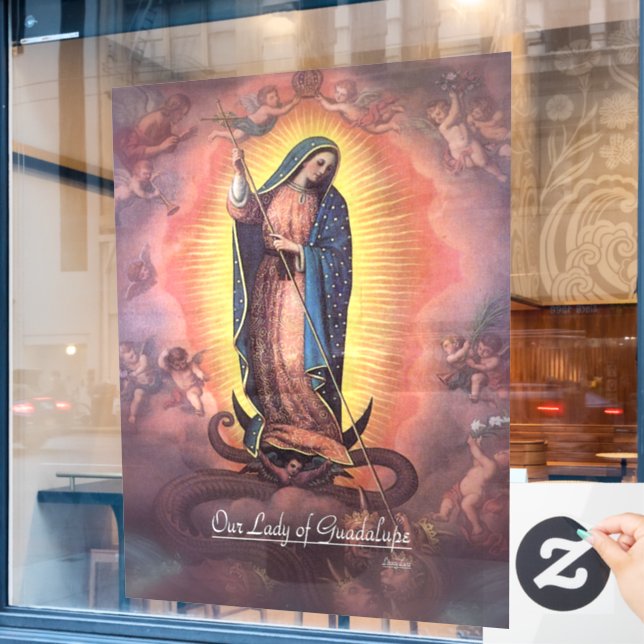Our Lady of Guadalupe Rev12 Window Cling (Cafe Window)