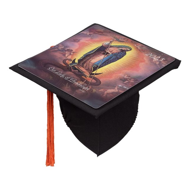 Our Lady of Guadalupe Rev 12 Class of 2025 Graduation Cap Topper (Angled)