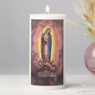 Our Lady of Guadalupe Rev 12 Pillar Candle