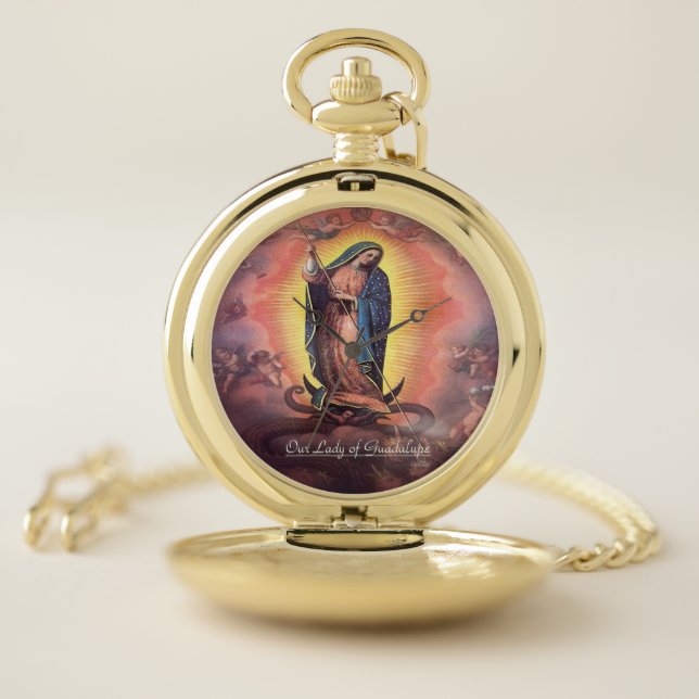 Our Lady of Guadalupe Rev 12 Pocket Watch (Inside)