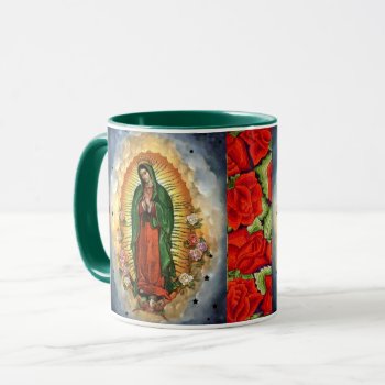 Our Lady Of Guadalupe Roses Gift Coffee Cup Mug by Frasure_Studios at Zazzle