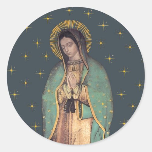 Our Lady of Guadalupe Round Sticker Sheets 