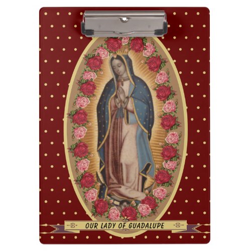 Our Lady of Guadalupe Santa Maria Spanish Virgin Clipboard