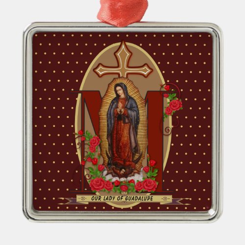 Our Lady of Guadalupe Santa Maria Spanish Virgin Metal Ornament