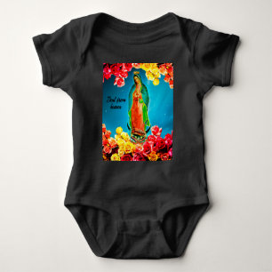Our Lady of Guadalupe Sent From Heaven Custom Baby Bodysuit