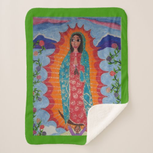 Our Lady of Guadalupe Sherpa Blanket