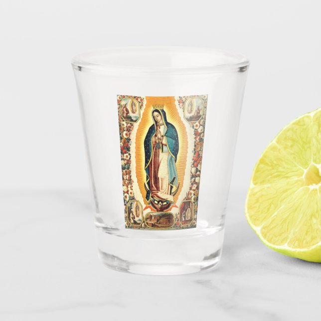 Our Lady of Guadalupe Shot Glass (Front)