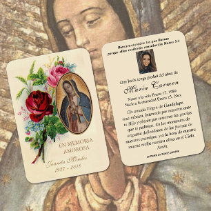 Our Lady of Guadalupe Spanish Funeral Holy Prayer