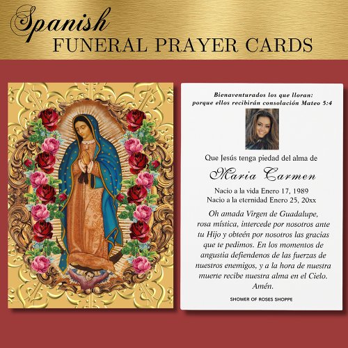 Our Lady of Guadalupe Spanish Funeral Holy Prayer