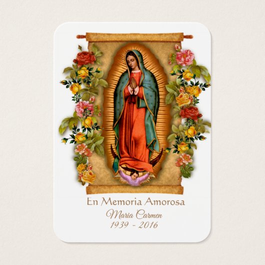 Our Lady of Guadalupe Spanish Funeral Holy Prayer (Front)