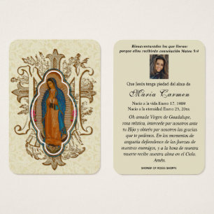 Our Lady of Guadalupe Spanish Funeral Holy Prayer
