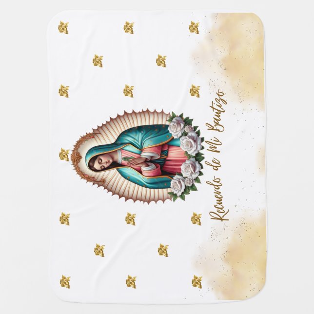 Our Lady of Guadalupe Spanish Keepsake Blanket (Front)