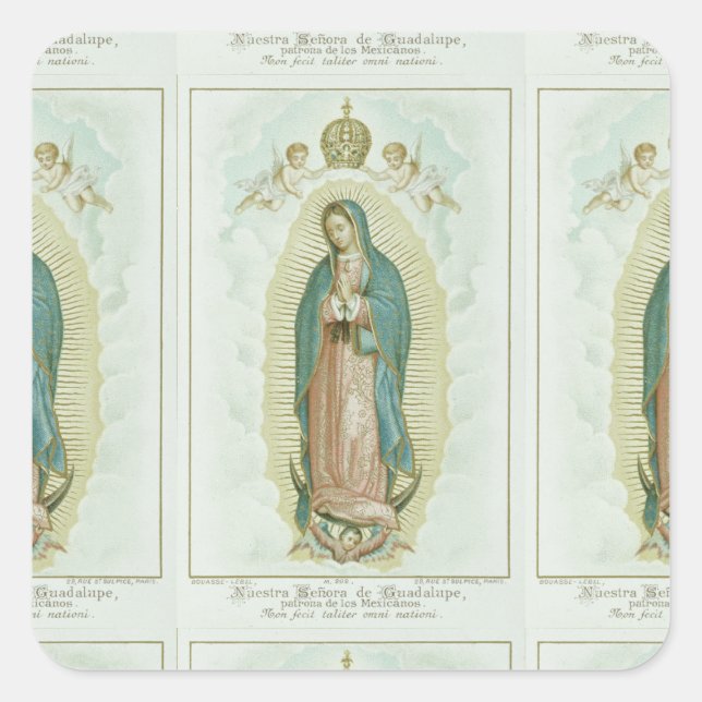 Our Lady Of Guadalupe Square Sticker (Front)