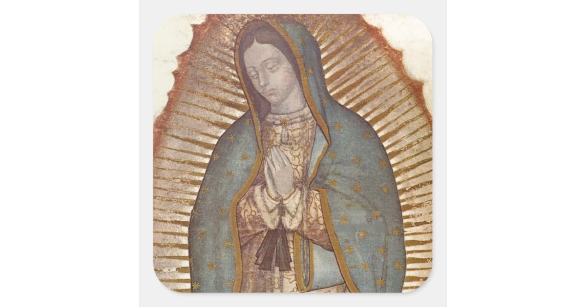 Our Lady of Guadalupe Square Sticker | Zazzle