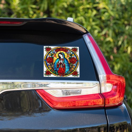 Our Lady of Guadalupe Stained Glass Saint Decal