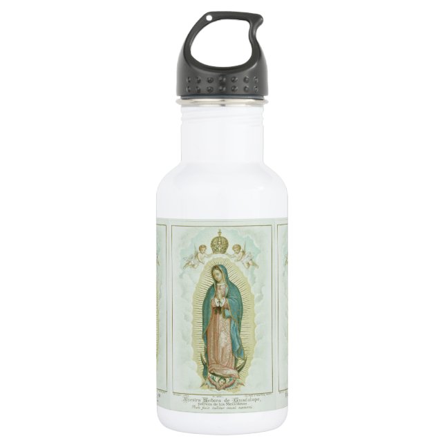 Our Lady Of Guadalupe Stainless Steel Water Bottle (Front)