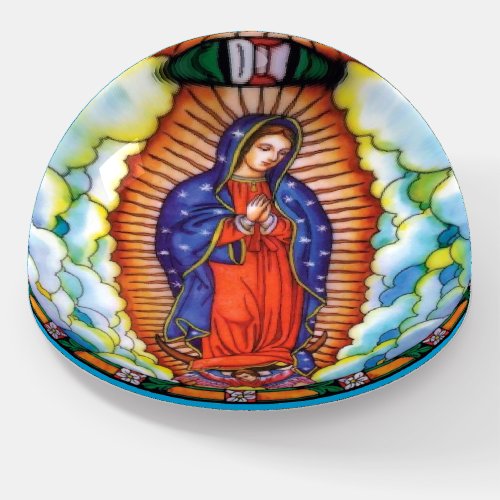 Our Lady of Guadalupe Standing Virgin Mary Heaven Paperweight