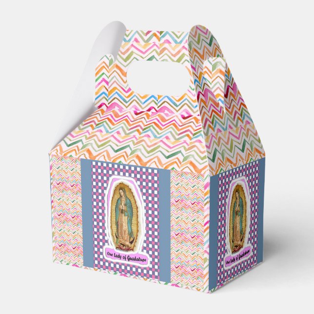 Our Lady of Guadalupe Sticker Favor Boxes (Front Side)