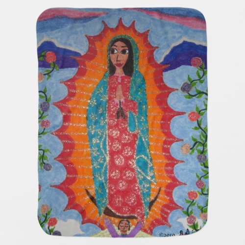 Our Lady of Guadalupe Stroller Blanket