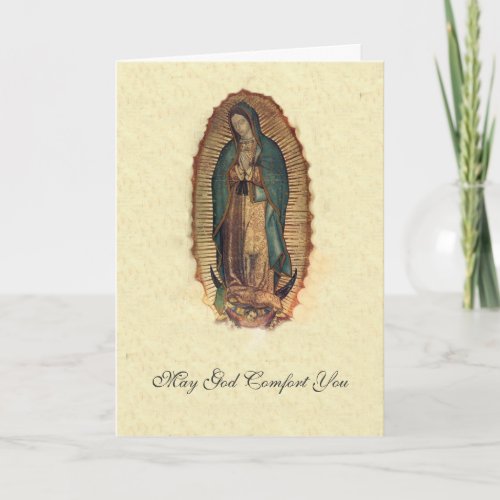 Our Lady of Guadalupe Sympathy Condolences Card
