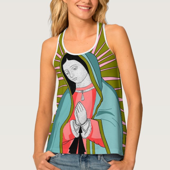our lady of guadalupe tank top (Front)