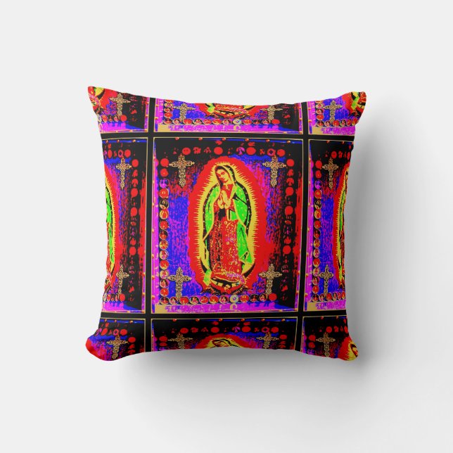 Our Lady Of Guadalupe Throw Pillow (Front)