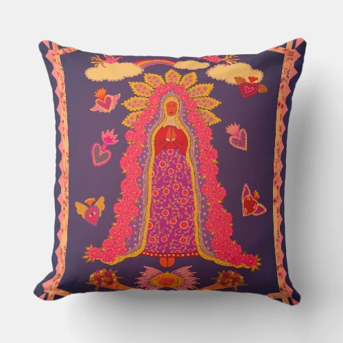 Our Lady of Guadalupe Throw Pillow