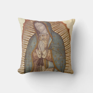 our lady of guadalupe throw pillow