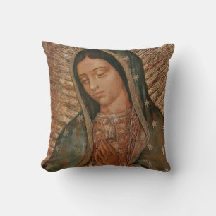 our lady of guadalupe throw pillow