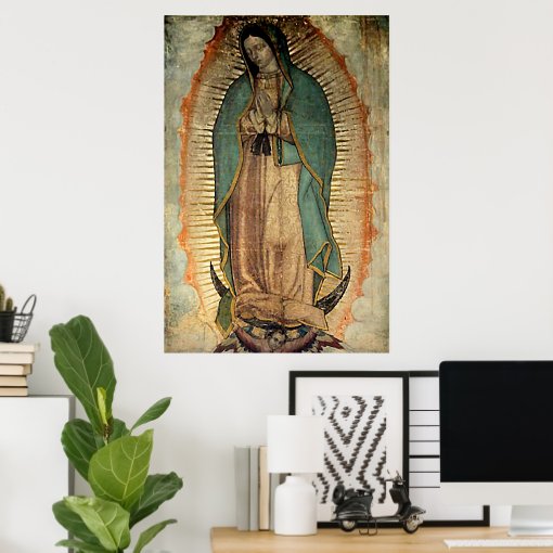 Our Lady of Guadalupe Tilma Replica Poster Zazzle