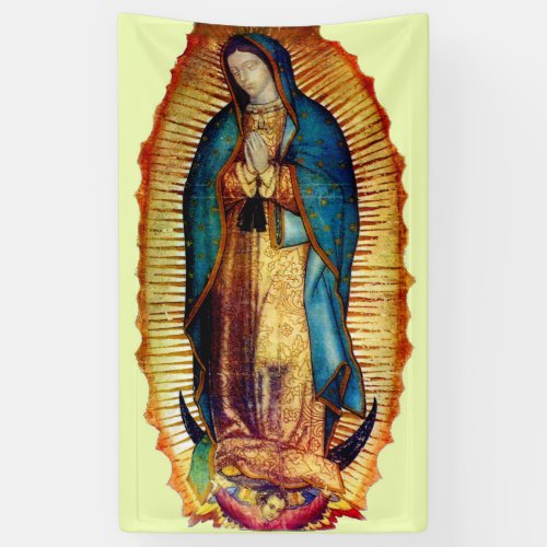 Our Lady of Guadalupe Tilma Virgin Mary Banner